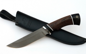 Нож Русак сталь Х12МФ, рукоять венге-черный граб
