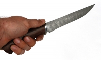 Нож Филейка большая сталь дамаск, рукоять венге дюраль - _MG_4974.jpg