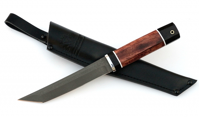 Нож Тантуха сталь Х12МФ, рукоять бубинга-черный граб 