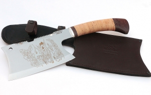 Тяпка №3 сталь 95Х18, рукоять береста