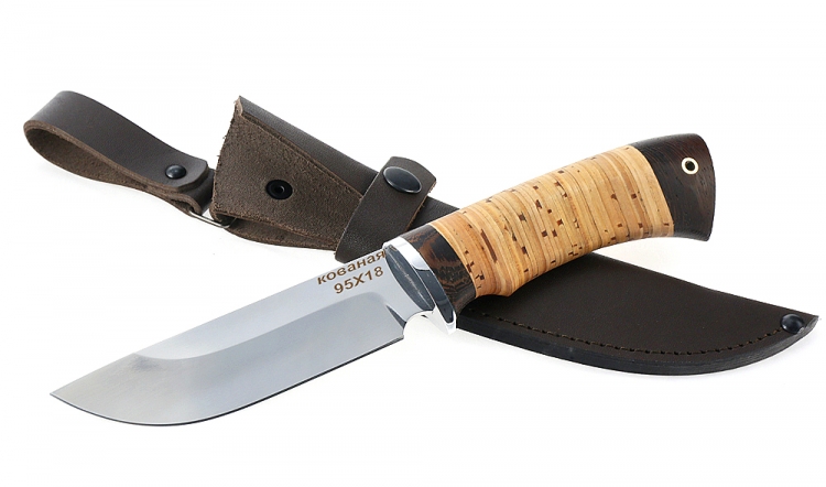 Нож Универсал сталь 95х18, рукоять береста купить в интернет-магазине ООО Ворсменский нож