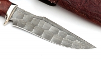 Нож Носорог сталь дамаск полный камень рукоять бубинга резная,ножны дерево бубинга - _MG_9629.jpg