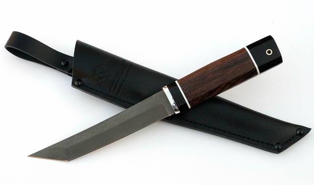 Нож Тантуха сталь Х12МФ, рукоять венге-черный граб 