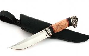 Нож Налим сталь ELMAX , рукоять карельская береза-черный граб,мельхиор Нож Налим сталь ELMAX , рукоять карельская береза-черный граб,мельхиор