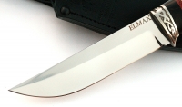 Нож Налим сталь ELMAX , рукоять карельская береза-черный граб,мельхиор - IMG_5042.jpg