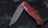 Складной нож Ворон, сталь Х12МФ, рукоять накладки акрил красный