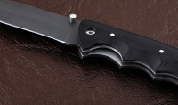 Нож Носорог, сталь Х12МФ, складной, рукоять накладки черный граб - Нож Носорог, сталь Х12МФ, складной, рукоять накладки черный граб