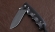 Нож Носорог, сталь Х12МФ, складной, рукоять накладки черный граб