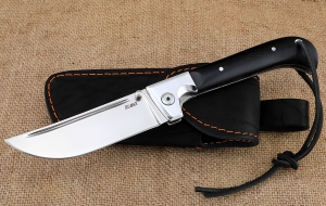 Нож складной Пчак сталь Elmax накладки черный граб Нож складной Пчак сталь Elmax накладки черный граб