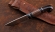 Нож Ловчий Х12МФ (полиров) рукоять карбон венге черный граб