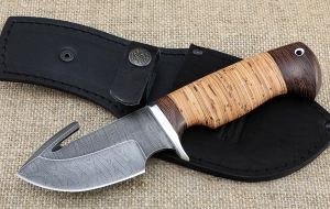 Нож Шкуросъемный-4 сталь дамаск рукоять береста Нож Шкуросъемный-4 сталь дамаск рукоять береста