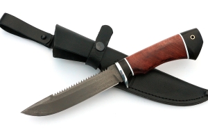 Нож Рыболов-2 сталь Х12МФ, рукоять бубинга-черный граб Нож Рыболов-2 сталь Х12МФ, рукоять бубинга-черный граб