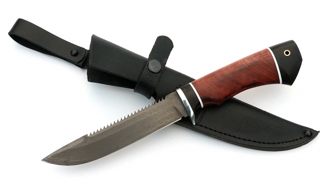 Нож Рыболов-2 сталь Х12МФ, рукоять бубинга-черный граб 