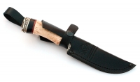 Нож Корсак сталь ELMAX , рукоять карельская береза-черный граб,мельхиор - IMG_4995.jpg