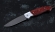 Нож Ворон, складной, сталь Х12МФ, рукоять накладки акрил красный с дюралью