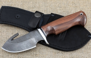 Нож Шкуросъемный-4 сталь дамаск рукоять палисандр Нож Шкуросъемный-4 сталь дамаск рукоять палисандр