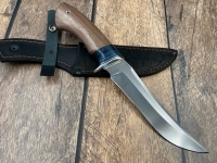 Нож Медведь сталь К340 карельская береза синяя и ясень (распродажа)
