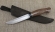Нож Охотник сталь кованая У8А  рукоять акрил коричневый 