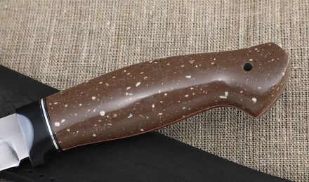 Нож Охотник сталь кованая У8А рукоять акрил коричневый Нож Охотник сталь кованая У8А рукоять акрил коричневый