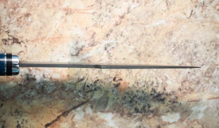 Нож Хантер сталь х12мф рукоять стабилизированная карельская береза синяя Нож Хантер сталь х12мф рукоять стабилизированная карельская береза синяя