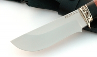 Нож Карась сталь ELMAX , рукоять карельская береза-черный граб,мельхиор - IMG_5005.jpg