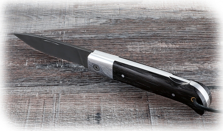 Складной нож Стриж, сталь Х12МФ, рукоять накладки венге с дюралью Складной нож Стриж, сталь Х12МФ, рукоять накладки венге с дюралью