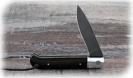 Складной нож Стриж, сталь Х12МФ, рукоять накладки венге с дюралью Складной нож Стриж, сталь Х12МФ, рукоять накладки венге с дюралью