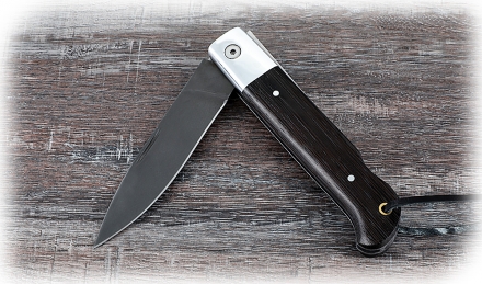 Складной нож Стриж, сталь Х12МФ, рукоять накладки венге с дюралью Складной нож Стриж, сталь Х12МФ, рукоять накладки венге с дюралью