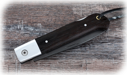 Складной нож Стриж, сталь Х12МФ, рукоять накладки венге с дюралью Складной нож Стриж, сталь Х12МФ, рукоять накладки венге с дюралью