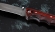 Нож Носорог, сталь Х12МФ, складной, рукоять накладки микарта красная