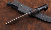 Нож Ангара Х12МФ рукоять карбон венге черный граб - Нож Ангара Х12МФ рукоять карбон венге черный граб
