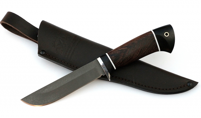 Нож Тунец сталь Х12МФ, рукоять венге-черный граб 