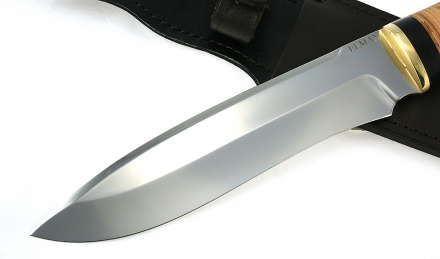 Нож Медведь сталь ELMAX, рукоять береста-черный граб Нож Медведь сталь ELMAX, рукоять береста-черный граб