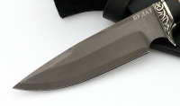 Нож Походный сталь булат, рукоять черный граб-кап, мельхиор - IMG_4542.jpg