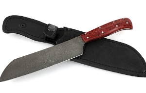 Нож Шеф №3 сталь Х12МФ, рукоять акрил красный Нож Шеф №3 сталь Х12МФ, рукоять акрил красный