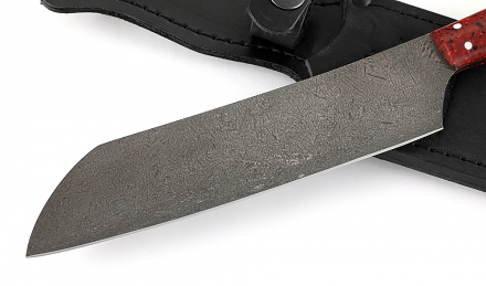 Нож Шеф №3 сталь Х12МФ, рукоять акрил красный