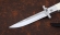 Нож Финка НКВД складная, сталь S390, со штифтом рукоять накладки акрил белый+черный со звездой