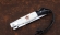 Нож Финка НКВД складная, сталь S390, со штифтом рукоять накладки акрил белый+черный со звездой