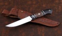 Нож Ирбис Х12МФ (полиров) рукоять карбон венге черный граб - Нож Ирбис Х12МФ (полиров) рукоять карбон венге черный граб