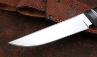 Нож Ирбис Х12МФ (полиров) рукоять карбон венге черный граб - Нож Ирбис Х12МФ (полиров) рукоять карбон венге черный граб