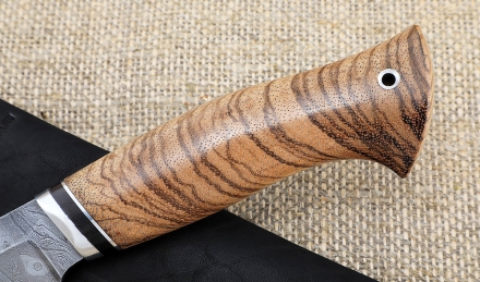 Нож Енисей сталь дамаск рукоять зебрано Нож Енисей сталь дамаск рукоять зебрано