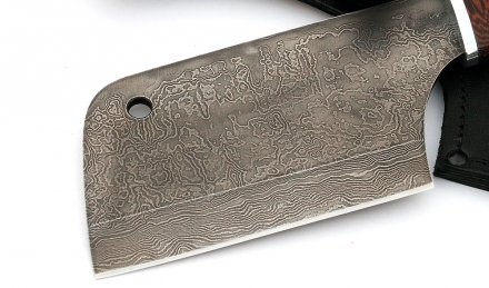 Тяпка №6 сталь дамаск, рукоять береста