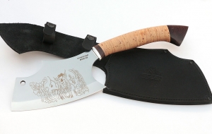 Тяпка №4 сталь 95Х18, рукоять береста