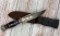 Нож Дельфин дамаск ламинированный, рукоять черный граб искусственный камень, мельхиор (распродажа)