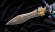 Эксклюзивный нож "Клык" дамаск в ламинате, рукоять дамаск с воронением и бивень мамонта