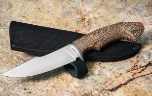 Нож из стали S390 «Хантер» рукоять G10 оранжевая