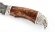 Нож Коршун сталь дамаск долы рукоять карельская береза стабилизированная коричневая, мельхиор