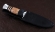 Нож Лидер сталь К340, рукоять карельская береза комбинированная мельхиор
