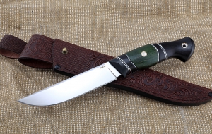 Нож Гриф-2 Elmax рукоять карбон карельская береза зеленая черный граб Нож Гриф-2 Elmax рукоять карбон карельская береза зеленая черный граб