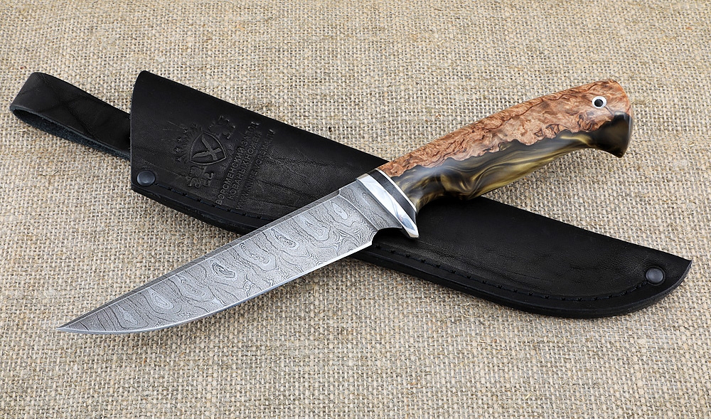 Купить ножи из дамасской стали ручной работы, цена от производителя